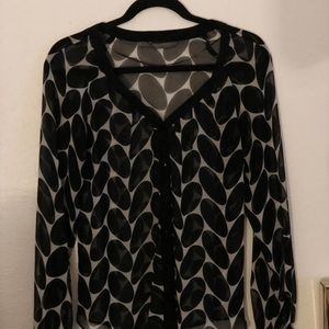 Zara sheer button up shirt, size XS